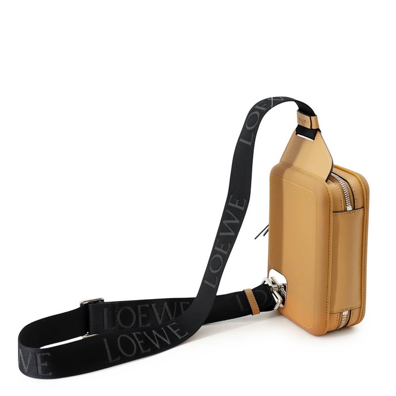 ロエベ ボディバッグ アナグラム モールテッドスリング ラバー/レザー B987W42X02 LOEWE バッグ