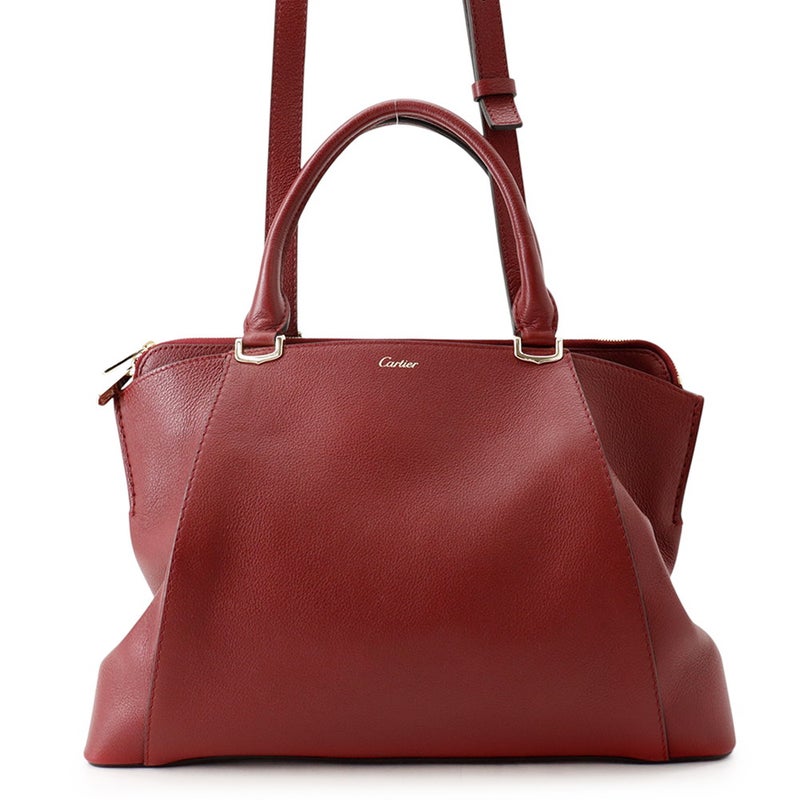 カルティエ ハンドバッグ C ドゥ カルティエ カーフスキン L1001829 Cartier 2wayショルダーバッグ