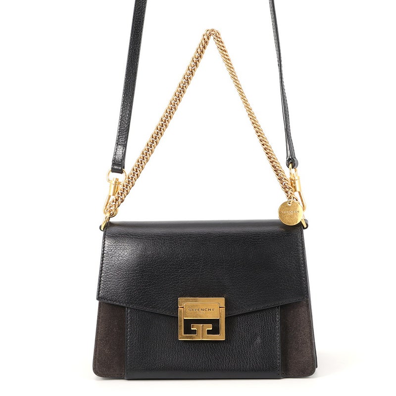 ジバンシー ショルダーバッグ GV3 スモール レザー スエード BB501CB033 GIVENCHY 2way 黒