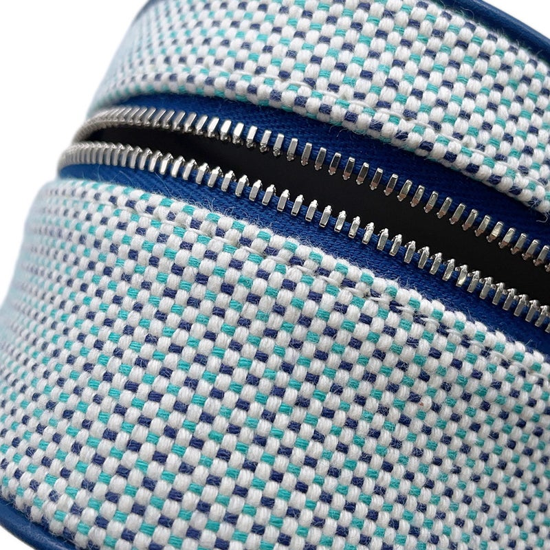 エルメス ポーチ エスカル マリン/シルバー金具 トワルアッシュ HERMES 化粧ポーチ