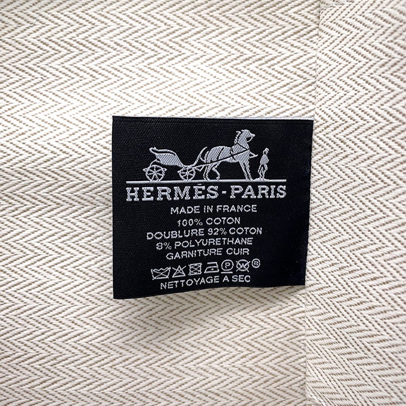 エルメス ポーチ エスカル マリン/シルバー金具 トワルアッシュ HERMES 化粧ポーチ