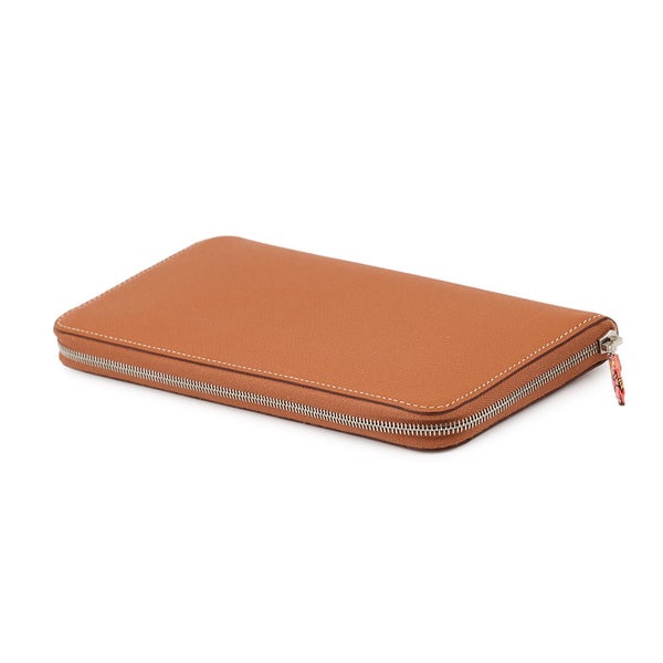 エルメス 長財布 アザップロング シルクイン ゴールド/シルバー金具 エプソン □R刻印 HERMES 財布