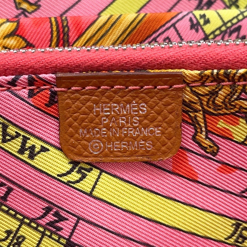 エルメス 長財布 アザップロング シルクイン ゴールド/シルバー金具 エプソン □R刻印 HERMES 財布