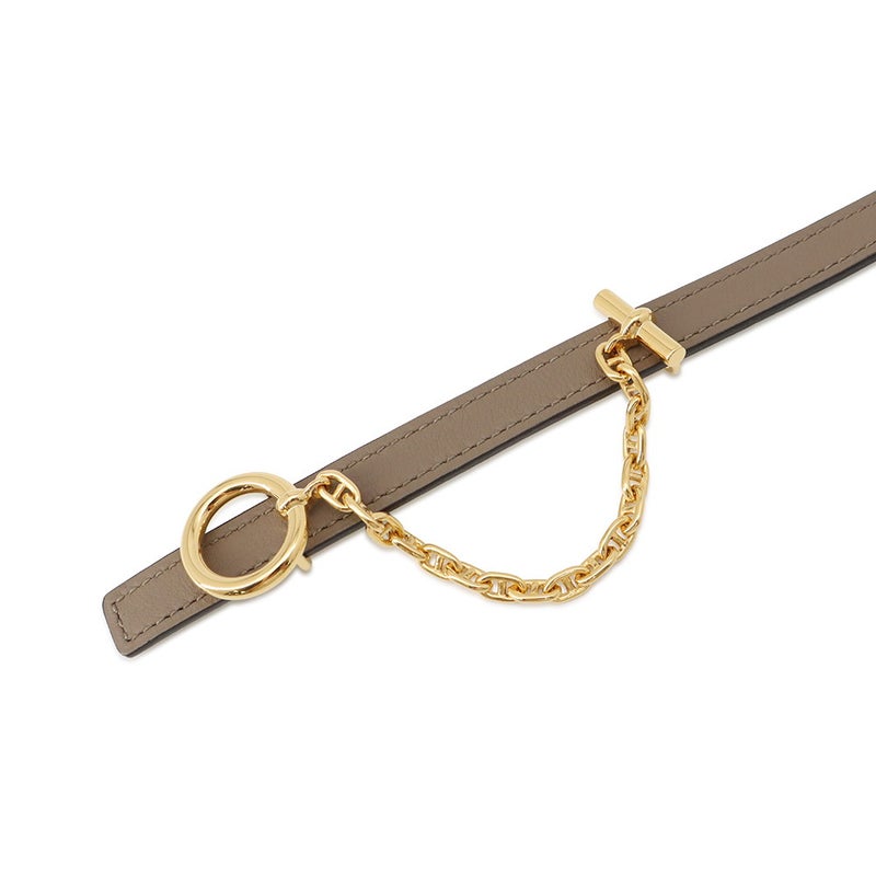 エルメス ベルト カルーゼル ベージュドゥワイマール/ホワイト/ゴールド金具 スイフト/エプソン U刻印 サイズ75 リバーシブル