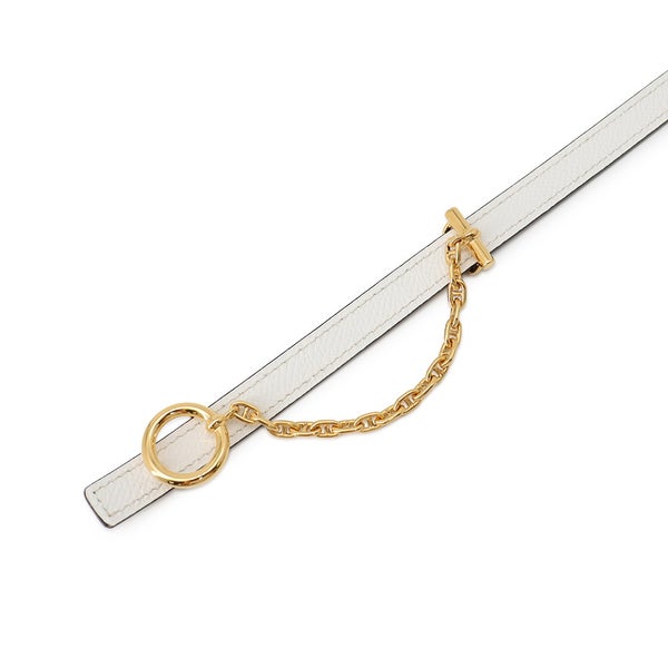 エルメス ベルト カルーゼル ベージュドゥワイマール/ホワイト/ゴールド金具 スイフト/エプソン U刻印 サイズ75 リバーシブル