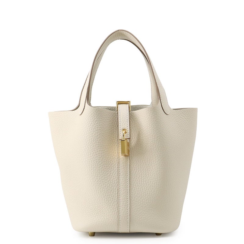 エルメス ハンドバッグ ピコタンロックPM クレ/ゴールド金具 トリヨンクレマンス G刻印 HERMES