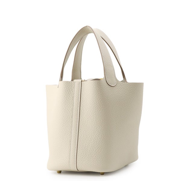 エルメス ハンドバッグ ピコタンロックPM クレ/ゴールド金具 トリヨンクレマンス G刻印 HERMES
