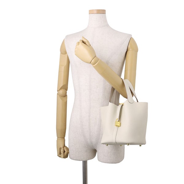 エルメス ハンドバッグ ピコタンロックPM クレ/ゴールド金具 トリヨンクレマンス G刻印 HERMES