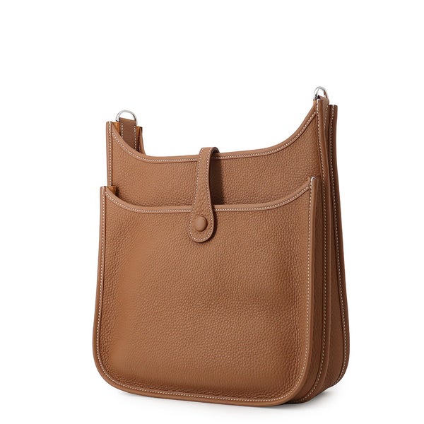 エルメス ショルダーバッグ エブリン3 PM ゴールド/シルバー金具 トリヨンクレマンス G刻印 HERMES Evelyne