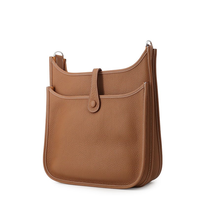 エルメス ショルダーバッグ エブリン3 PM ゴールド/シルバー金具 トリヨンクレマンス G刻印 HERMES Evelyne