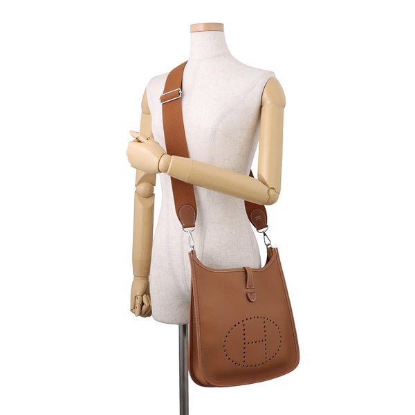 エルメス ショルダーバッグ エブリン3 PM ゴールド/シルバー金具 トリヨンクレマンス G刻印 HERMES Evelyne