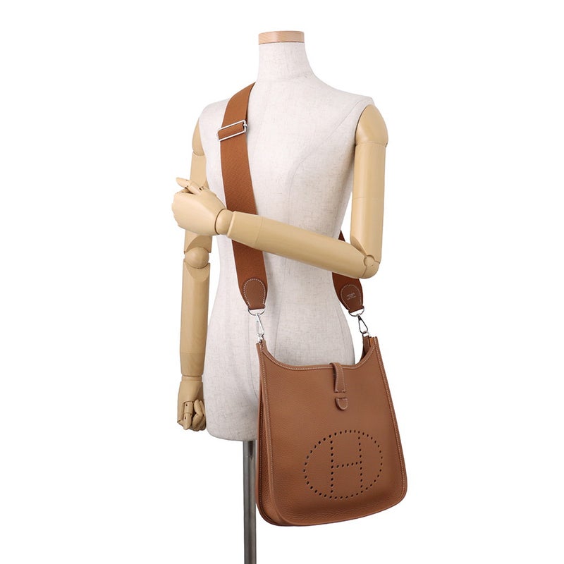 エルメス ショルダーバッグ エブリン3 PM ゴールド/シルバー金具 トリヨンクレマンス G刻印 HERMES Evelyne