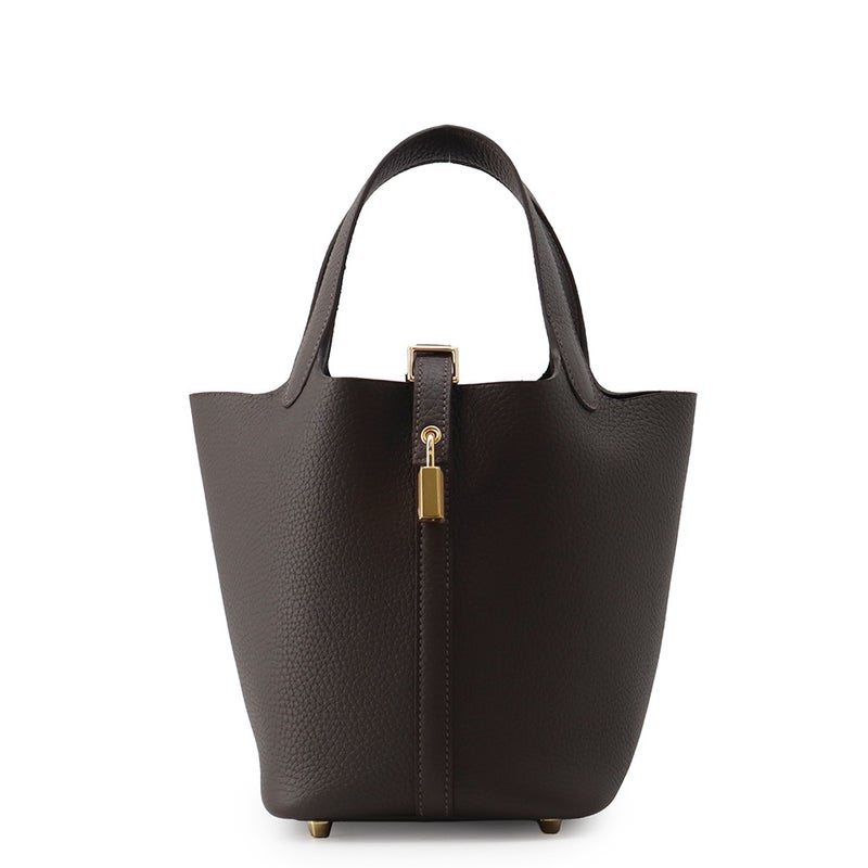 エルメス ハンドバッグ ピコタンロックPM ベブラン/ゴールド金具 トリヨンクレマンス G刻印 HERMES バイブルン