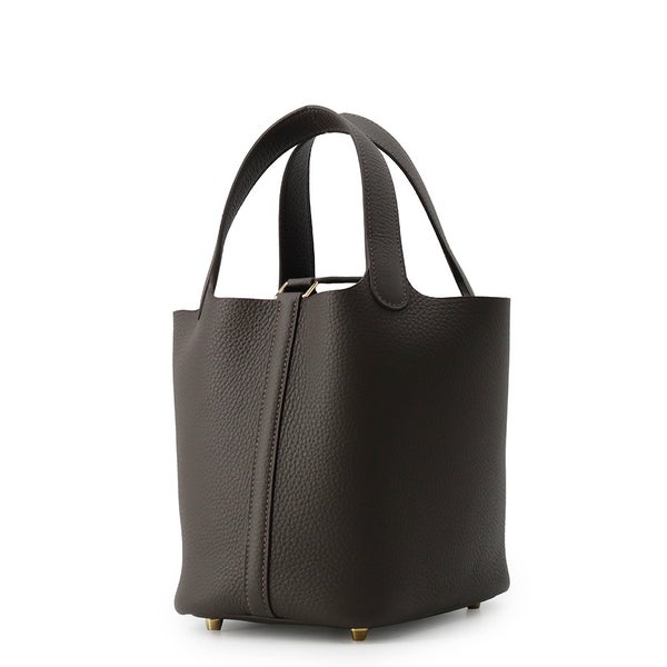 エルメス ハンドバッグ ピコタンロックPM ベブラン/ゴールド金具 トリヨンクレマンス G刻印 HERMES バイブルン