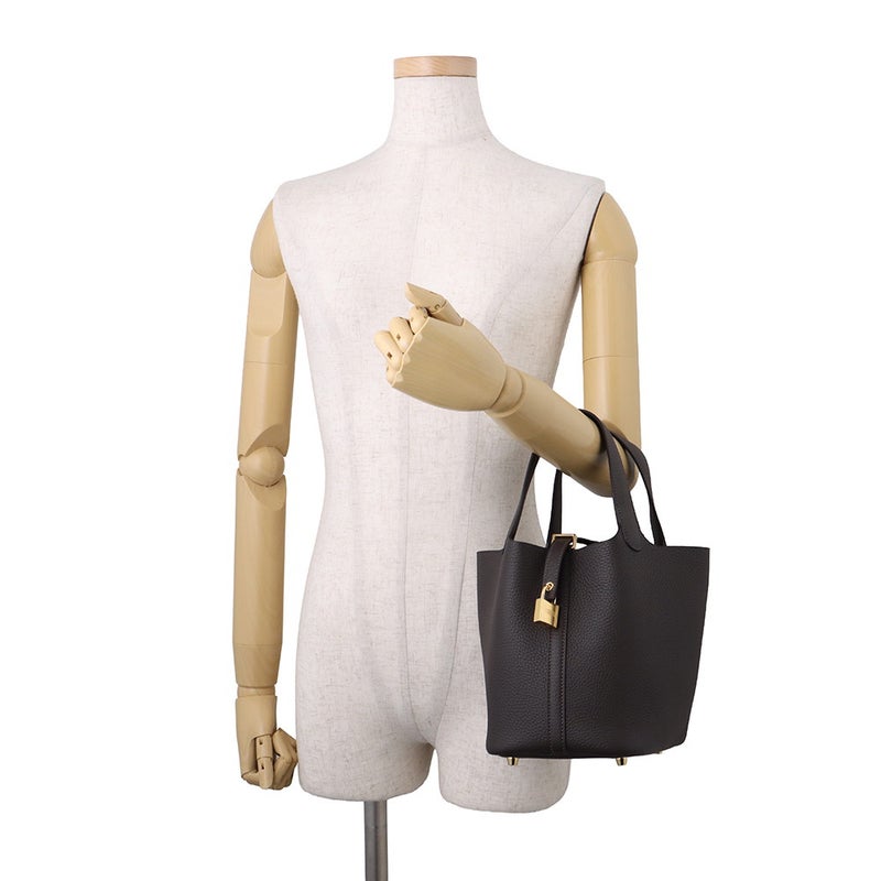 エルメス ハンドバッグ ピコタンロックPM ベブラン/ゴールド金具 トリヨンクレマンス G刻印 HERMES バイブルン