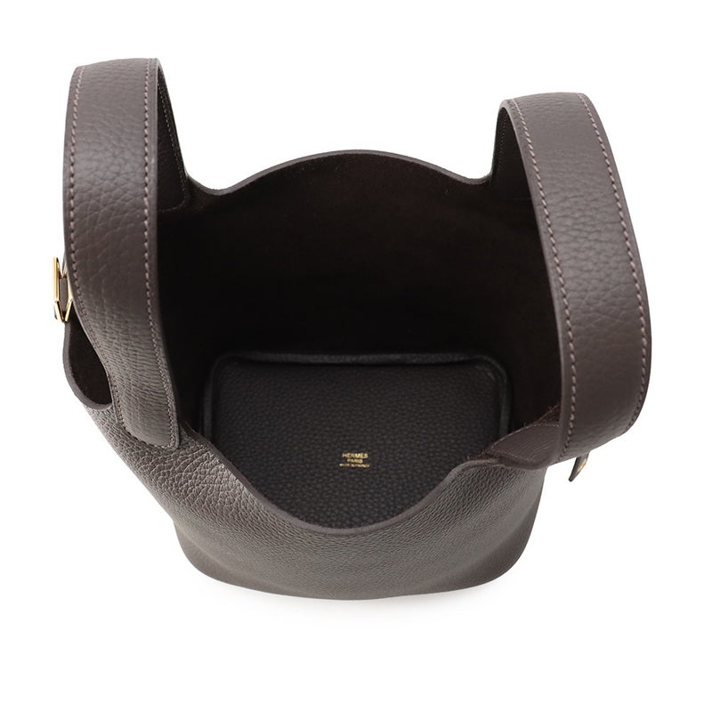 エルメス ハンドバッグ ピコタンロックPM ベブラン/ゴールド金具 トリヨンクレマンス G刻印 HERMES バイブルン
