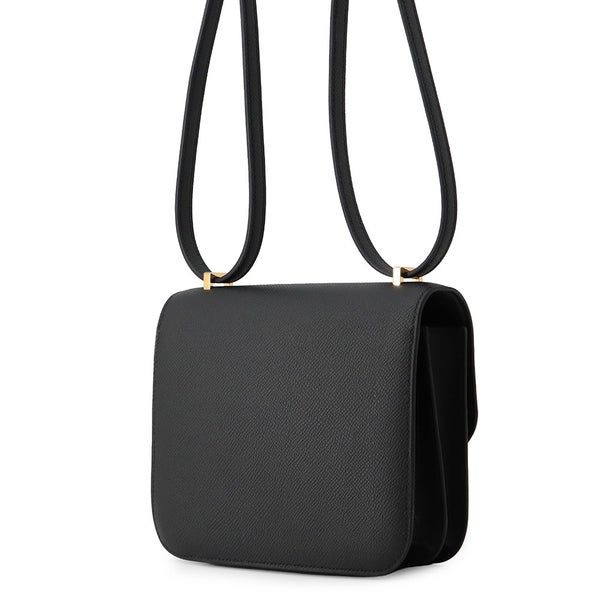 エルメス ショルダーバッグ ミニ コンスタンス3 ミロワール ブラック/ゴールド金具 エプソン G刻印 HERMES 黒