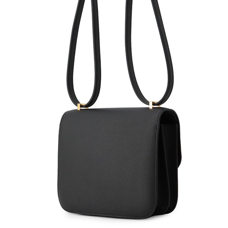エルメス ショルダーバッグ ミニ コンスタンス3 ミロワール ブラック/ゴールド金具 エプソン G刻印 HERMES 黒