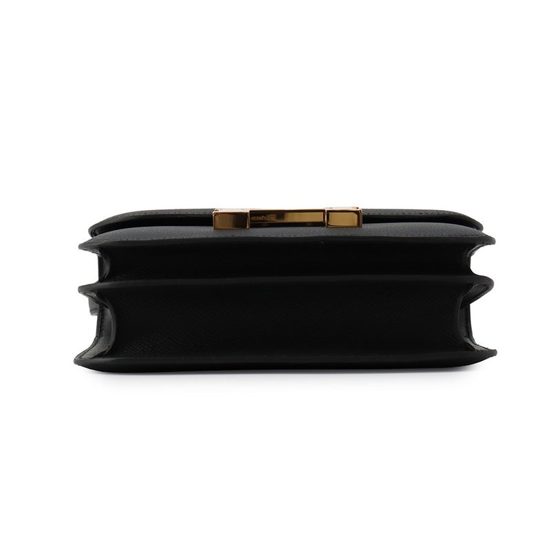 エルメス ショルダーバッグ ミニ コンスタンス3 ミロワール ブラック/ゴールド金具 エプソン G刻印 HERMES 黒