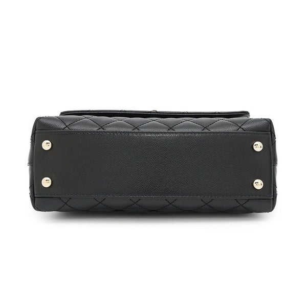 シャネル ハンドバッグ マトラッセ ココマーク ココハンドル XS キャビアスキン A92990 CHANEL 2wayショルダーバッグ 黒