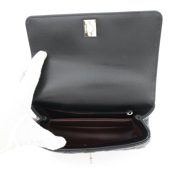 シャネル ハンドバッグ マトラッセ ココマーク ココハンドル XS キャビアスキン A92990 CHANEL 2wayショルダーバッグ 黒