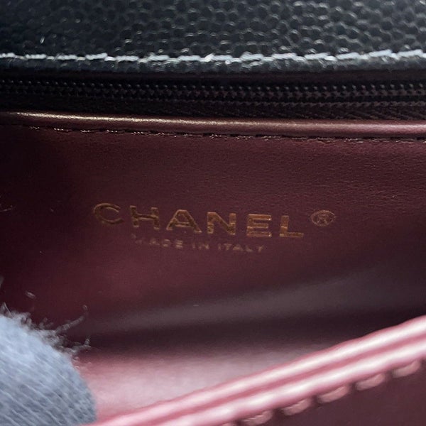 シャネル ハンドバッグ マトラッセ ココマーク ココハンドル XS キャビアスキン A92990 CHANEL 2wayショルダーバッグ 黒