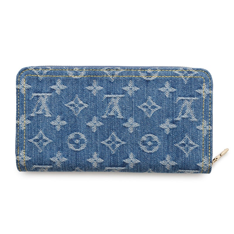 ルイヴィトン 長財布 モノグラム・チェリー デニム LV × TM ジッピー・ウォレット M23161 村上隆コラボ