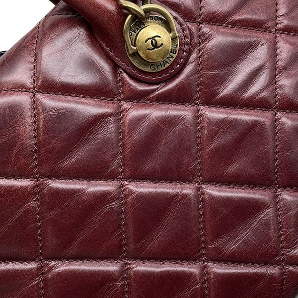 シャネル ハンドバッグ マトラッセ ココマーク レザー CHANEL ボーリングバッグ ショルダーバッグ