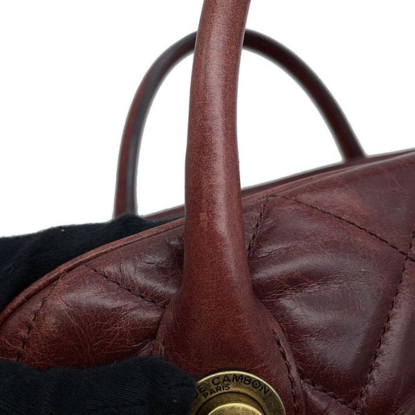 シャネル ハンドバッグ マトラッセ ココマーク レザー CHANEL ボーリングバッグ ショルダーバッグ