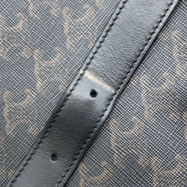 セリーヌ ショルダーバッグ トリオンフ ホリゾンタル ミディアム メッセンジャーバッグ PVC/レザー 194502CIM.38NO CELINE 黒