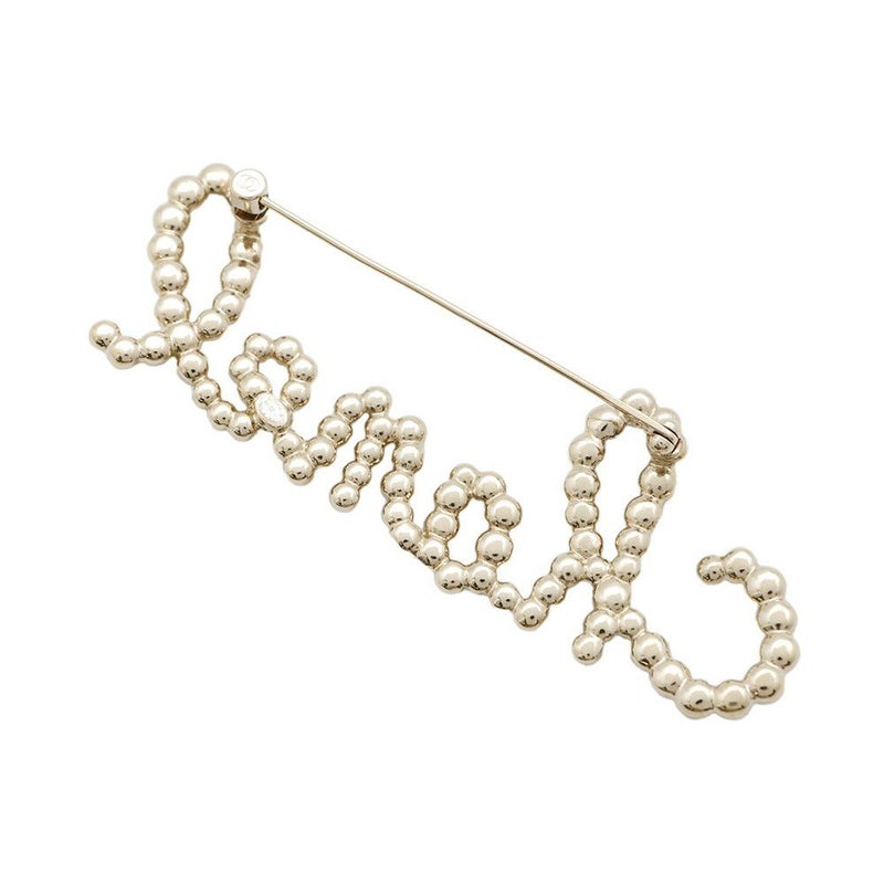 シャネル ブローチ ロゴ ラインストーン GP B20V AB2806 CHANEL フェイクパール アクセサリー