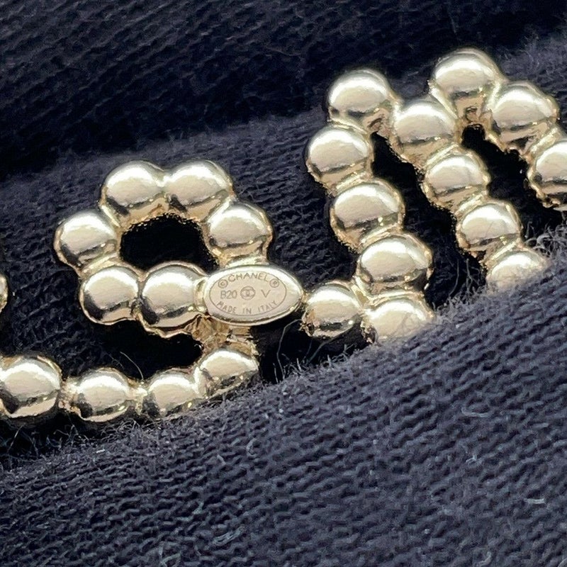 シャネル ブローチ ロゴ ラインストーン GP B20V AB2806 CHANEL フェイクパール アクセサリー