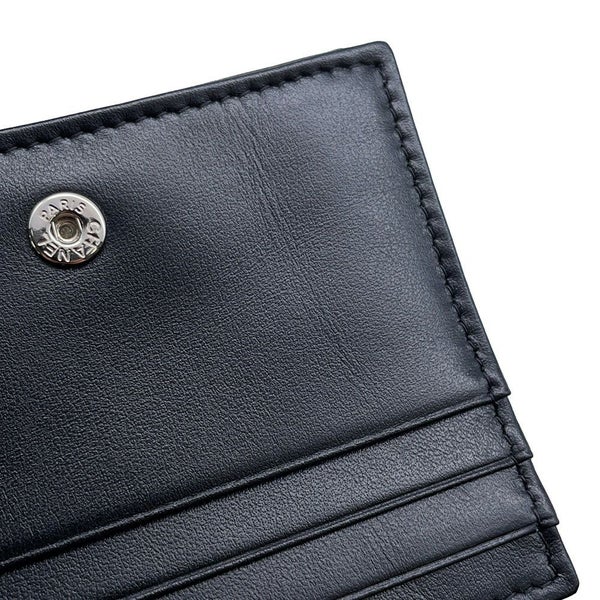 シャネル 二つ折り財布 ココマーク マトラッセ スモールウォレット AP4381 CHANEL 黒