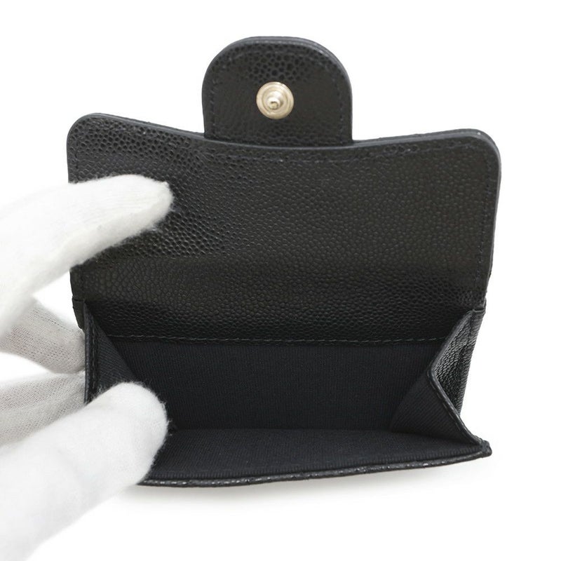 シャネル 三つ折り財布 マトラッセ ココマーク クラシック スモール フラップ ウォレット AP0230 CHANEL 財布 黒