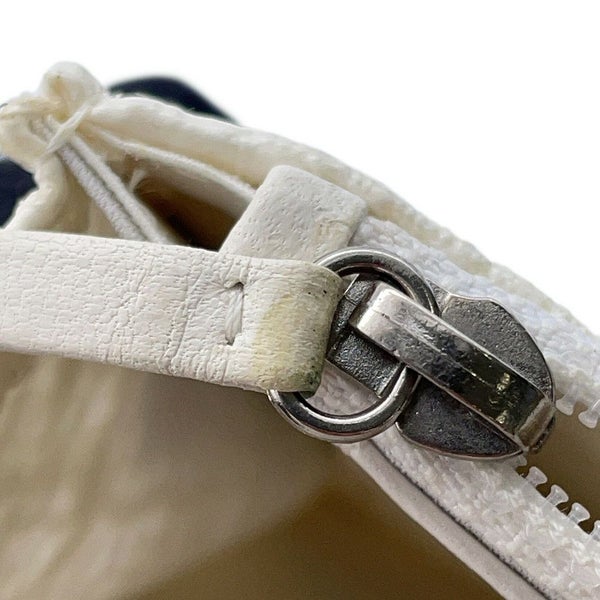 シャネル チェーンウォレット マトラッセ ココマーク ツイード レザー CHANEL 財布 白