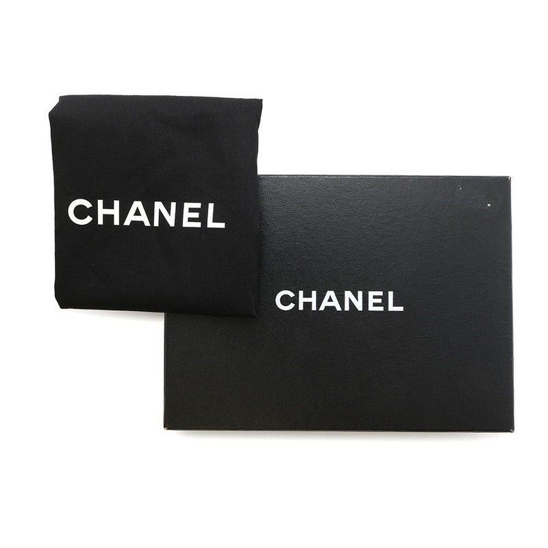 シャネル チェーンウォレット マトラッセ ココマーク ツイード レザー CHANEL 財布 白