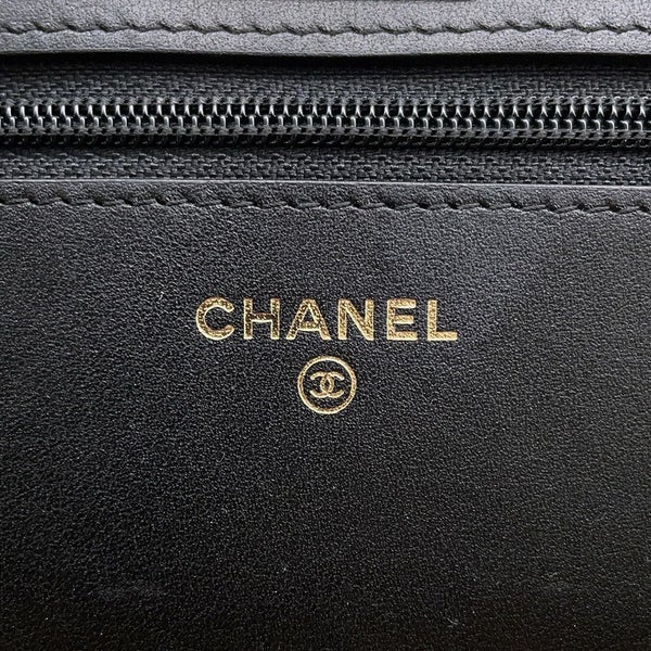 シャネル チェーンウォレット 2.55 ヴィンテージカーフスキン CHANEL 財布 バッグ 黒