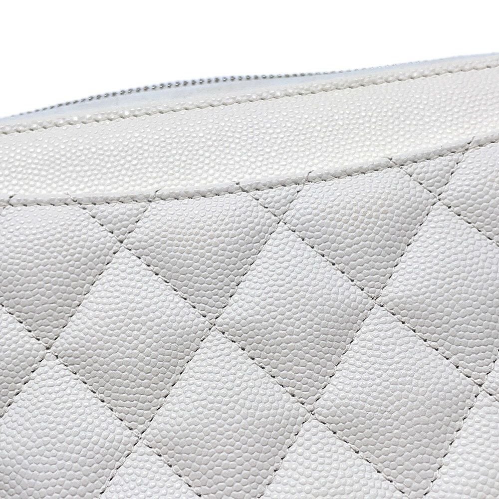 【未使用美品】シャネル クラシックロングジップウォレット ホワイト AP0242 シャネル 長財布 クラシック ロング ジップ ウォレット ココマーク