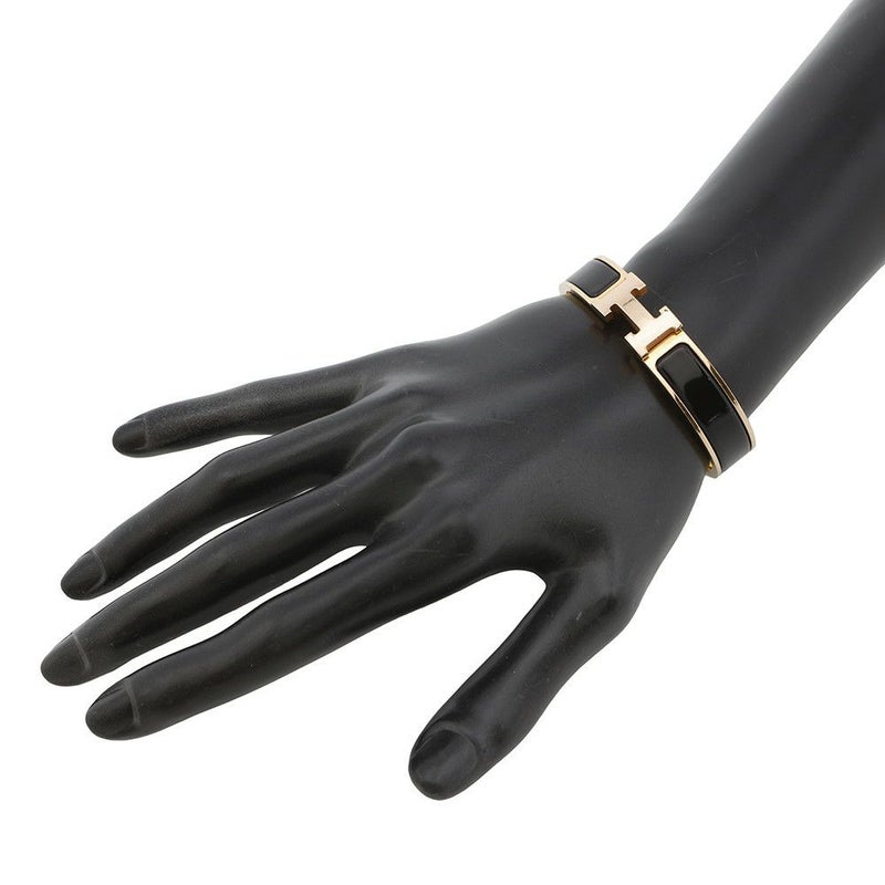 エルメス ブレスレット クリック H クリッククラックPM ブラック/ゴールド金具/ピンクゴールド金具 HERMES 黒