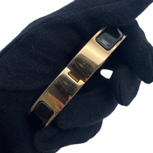 エルメス ブレスレット クリック H クリッククラックPM ブラック/ゴールド金具/ピンクゴールド金具 HERMES 黒