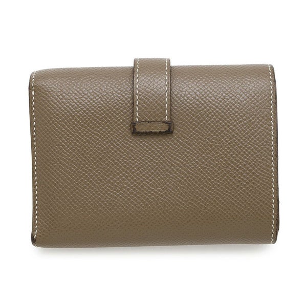 エルメス 三つ折り財布 ベアンコンビネ エトゥープ/シルバー金具 エプソン W刻印 HERMES 財布