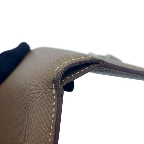 エルメス 三つ折り財布 ベアンコンビネ エトゥープ/シルバー金具 エプソン W刻印 HERMES 財布