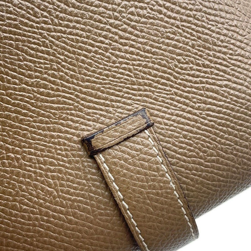 エルメス 三つ折り財布 ベアンコンビネ エトゥープ/シルバー金具 エプソン W刻印 HERMES 財布