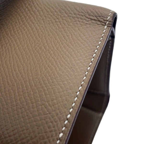 エルメス 三つ折り財布 ベアンコンビネ エトゥープ/シルバー金具 エプソン W刻印 HERMES 財布