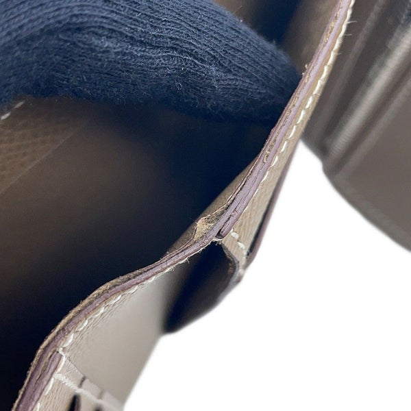 エルメス 三つ折り財布 ベアンコンビネ エトゥープ/シルバー金具 エプソン W刻印 HERMES 財布