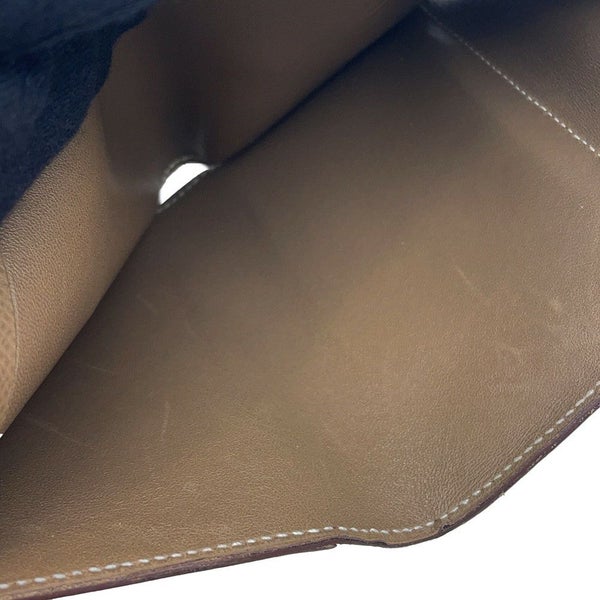 エルメス 三つ折り財布 ベアンコンビネ エトゥープ/シルバー金具 エプソン W刻印 HERMES 財布