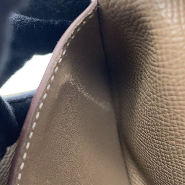 エルメス 三つ折り財布 ベアンコンビネ エトゥープ/シルバー金具 エプソン W刻印 HERMES 財布