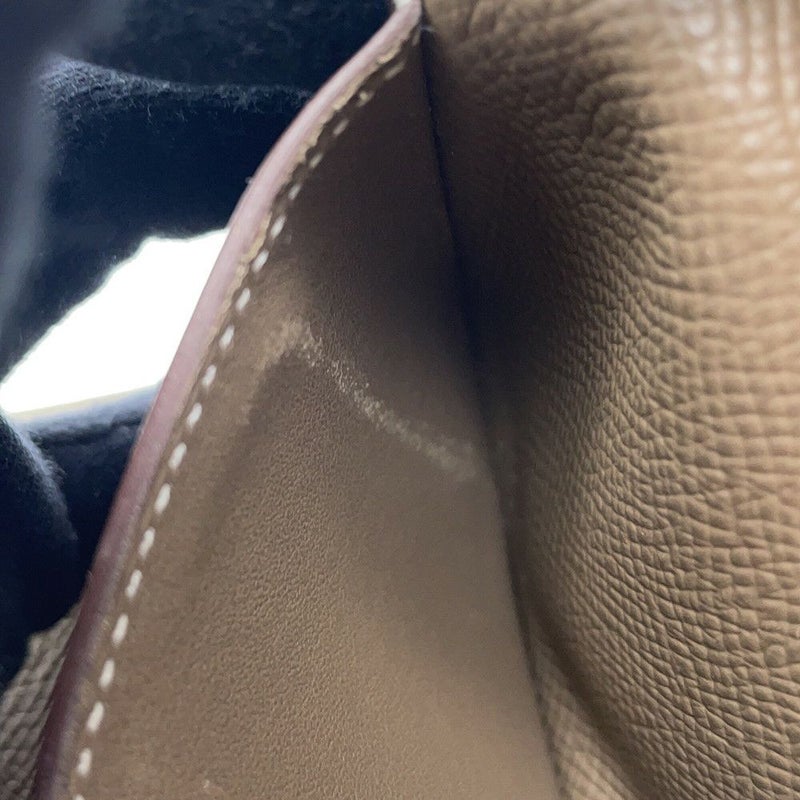 エルメス 三つ折り財布 ベアンコンビネ エトゥープ/シルバー金具 エプソン W刻印 HERMES 財布