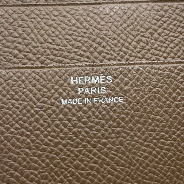 エルメス 三つ折り財布 ベアンコンビネ エトゥープ/シルバー金具 エプソン W刻印 HERMES 財布