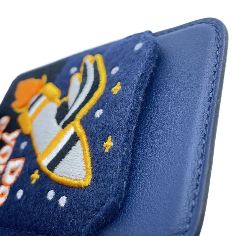 エルメス カードケース MagSafe エマン Do You Copy？ ブルーネイビー/マルチカラー スイフト/フェルト W刻印 マグセーフ